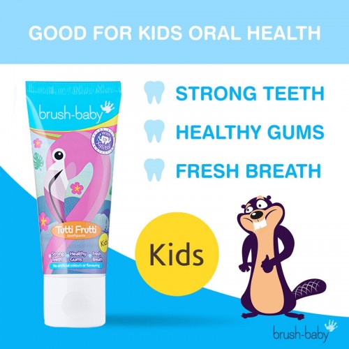 Brush-Baby Children's Tutti Frutti Toothpaste with Xylitol (3-6 Years) + New FlossBrush 3-6 years Brush-Baby Children's Tutti Frutti Toothpaste with Xylitol (3-6 Years) + New FlossBrush 3-6 years